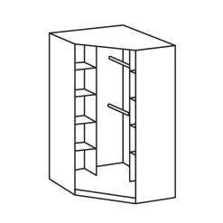 Eckschrank Mellevos in Weiß^Wohnen Hot