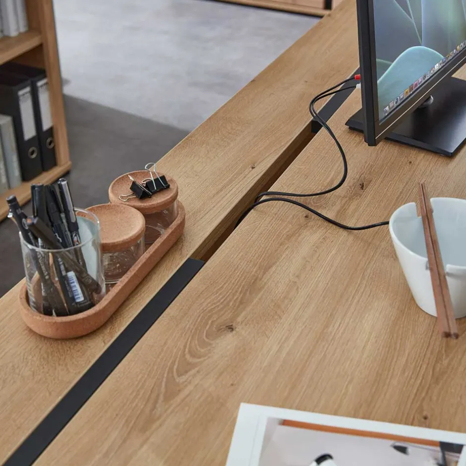 Wohnen Eckschreibtisch teilmassiv - Emly