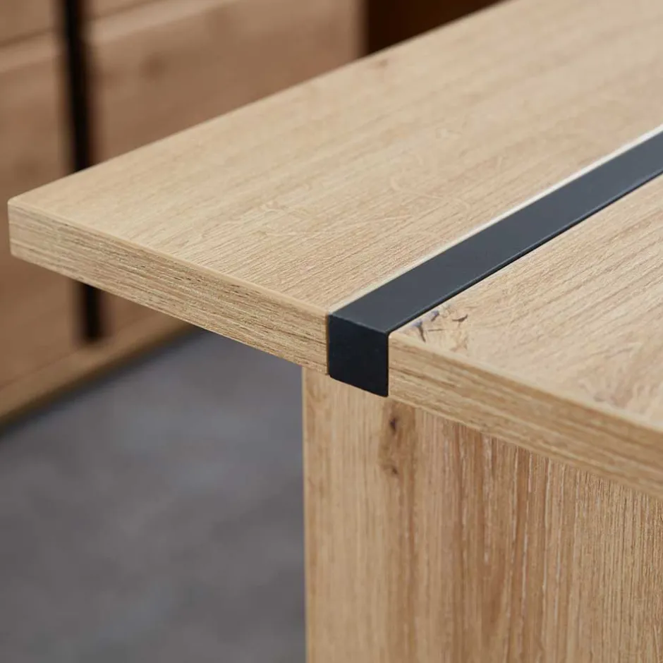 Wohnen Eckschreibtisch teilmassiv - Emly