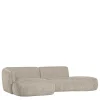 Wohnen Ecksofa in Beige Webstoffbezug - Mauricios