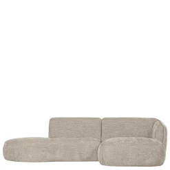 Wohnen Ecksofa in Beige Webstoffbezug - Mauricios