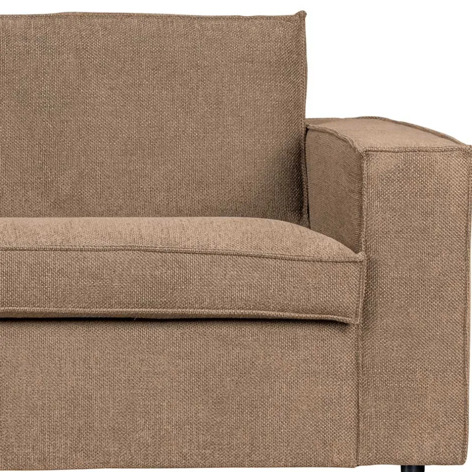 Wohnen Ecksofa in Hellbraun Webstoff - Malott