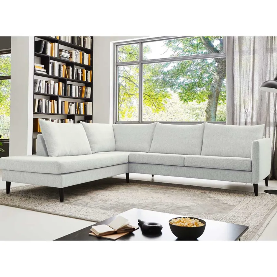 Wohnen Ecksofa L-Couch in Offwhite - Udessa