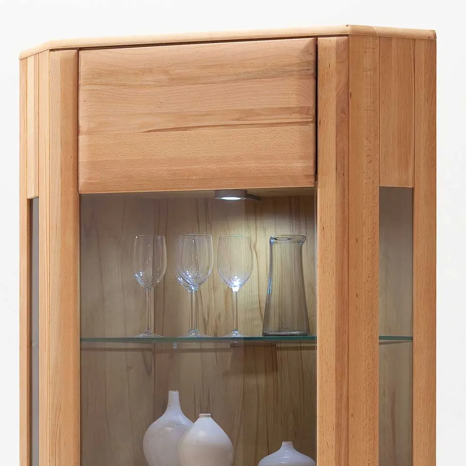 Eckvitrine Athias aus Kernbuche^Wohnen