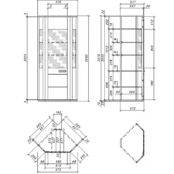 Eckvitrine Athias aus Kernbuche^Wohnen