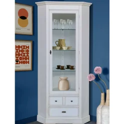 Eckvitrine in Antikweiß - Annot^Wohnen New