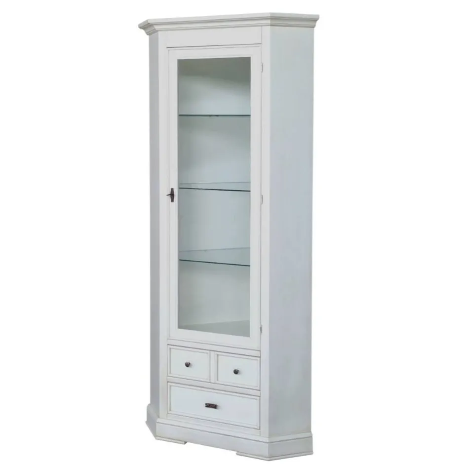 Eckvitrine in Antikweiß - Annot^Wohnen New