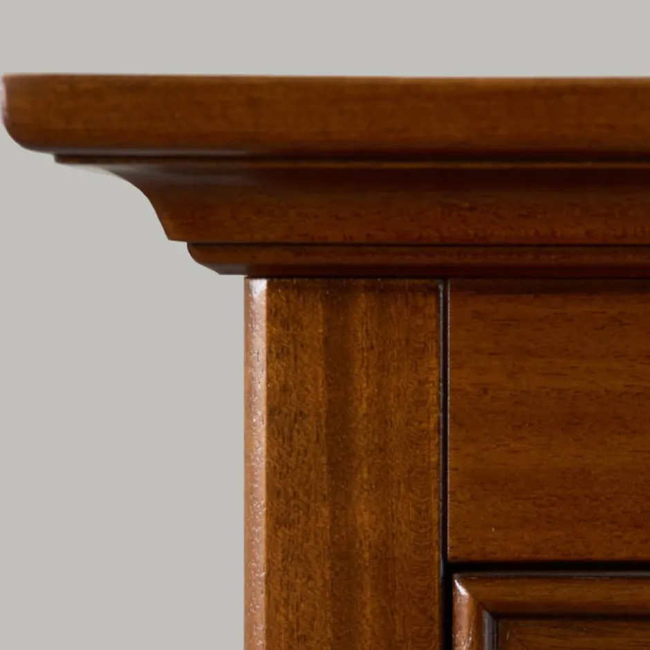 Eckvitrine in Walnussfarben Antik - Istefanio^Wohnen