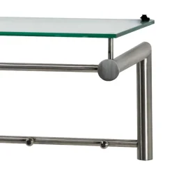 Wohnen Edelstahl Garderobe mit Glas Hutablage - Blevos