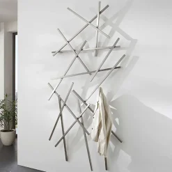 Wohnen Edelstahl Garderobe mit zehn Haken - Shines