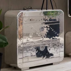 Wohnen Edle Design Flurmöbel in Silber - Pilot (sechsteilig)