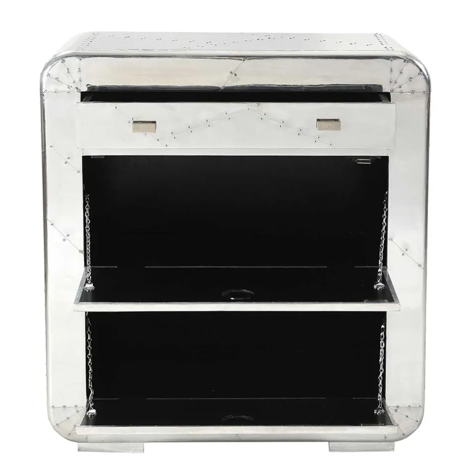 Wohnen Edle Design Flurmöbel in Silber - Pilot (sechsteilig)