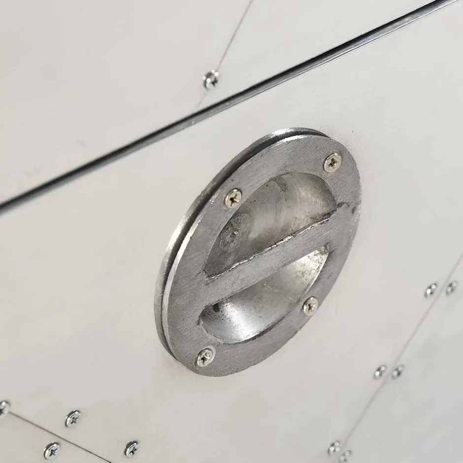 Wohnen Edle Design Flurmöbel in Silber - Pilot (sechsteilig)