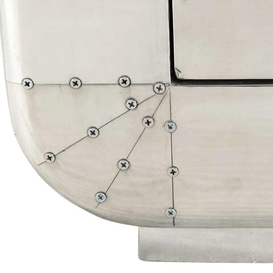 Wohnen Edle Design Flurmöbel in Silber - Pilot (sechsteilig)