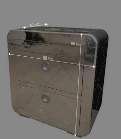 Wohnen Edle Design Flurmöbel in Silber - Pilot (sechsteilig)