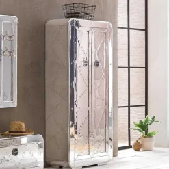 Wohnen Edle Design Flurmöbel in Silber - Pilot (sechsteilig)