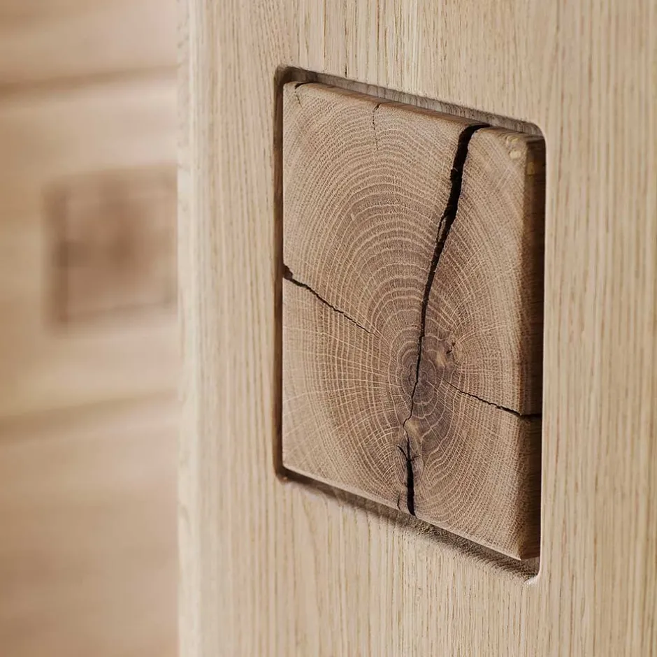 Wohnen Edle Wohnwand mit 320cm Breite Pontros in Eiche Bianco teilmassiv (vierteilig)