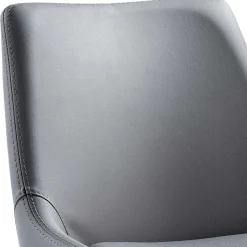 Edler Barstuhl aus Kunstleder in Grau - Viralus^Wohnen Best