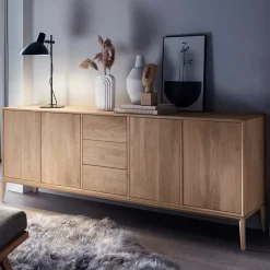 Edles Sideboard aus Wildeiche Bianco geölt - Lamia^Wohnen Discount