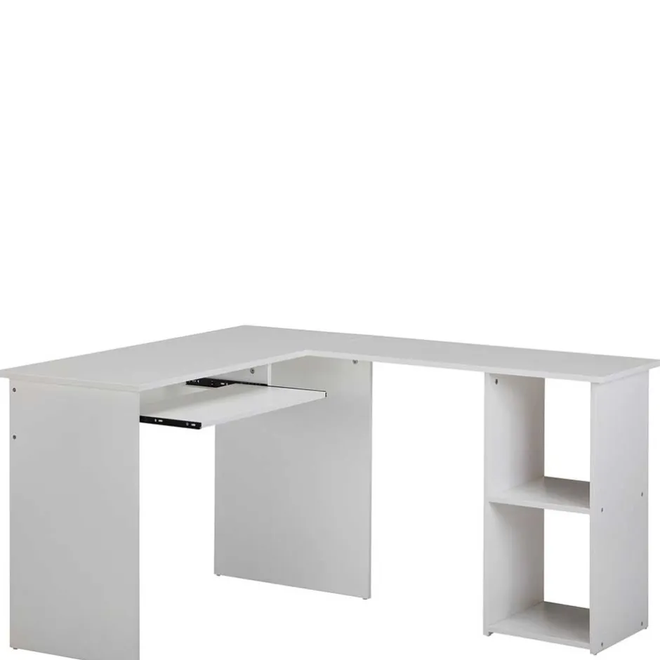 Wohnen EDV Schreibtisch mit Regal - Winkelform - Candyon