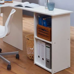 Wohnen EDV Schreibtisch mit Regal - Winkelform - Candyon