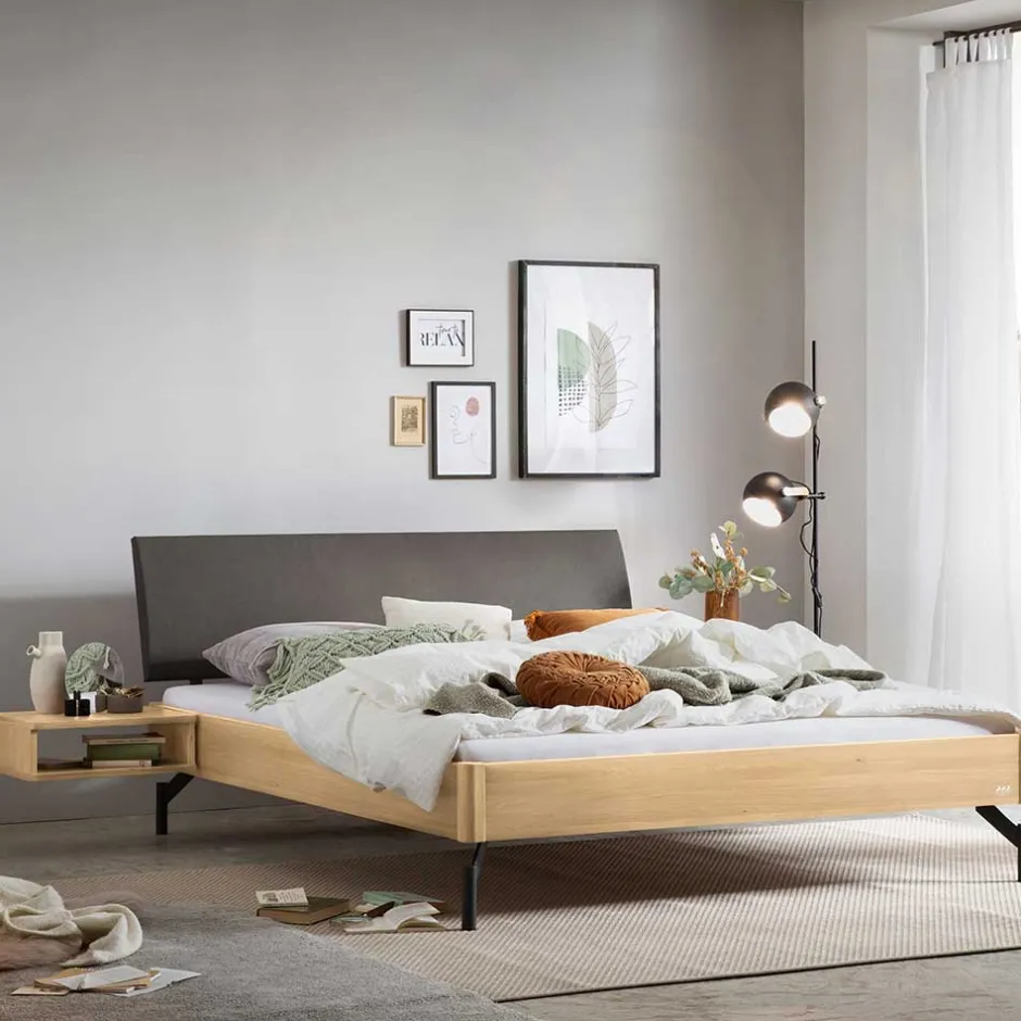 Ehebett Gestell in Eiche Hell - Quincey^Wohnen Sale