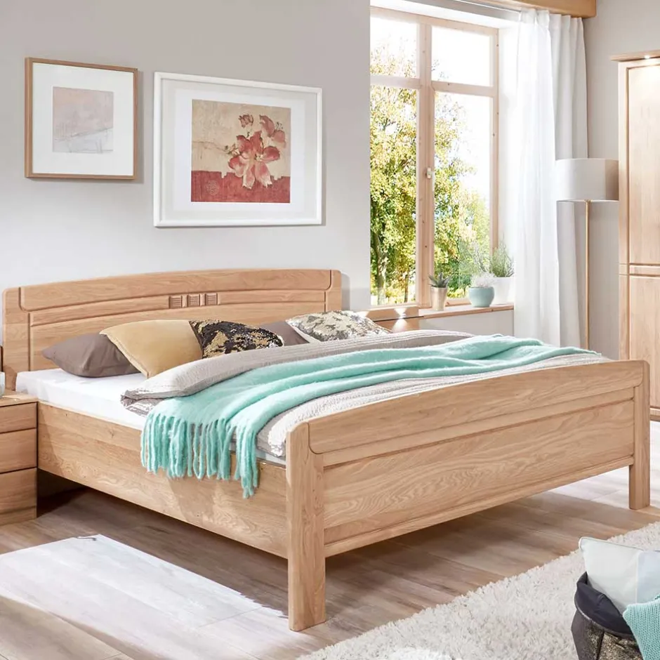 Eiche Bettgestell 180 oder 200 cm Breite - Sendician^Wohnen Clearance