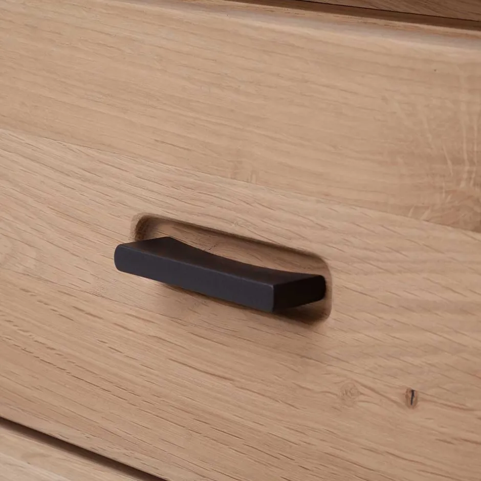 Wohnen Eiche Bianco Flur Kommode mit LED Beleuchtung - Arkadiuz