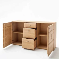 Eiche Bianco Sideboard teilmassiv Pontros 2-türig^Wohnen Best
