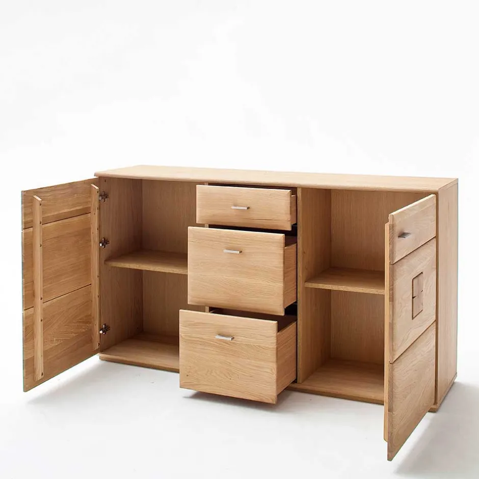 Eiche Bianco Sideboard teilmassiv Pontros 2-türig^Wohnen Best