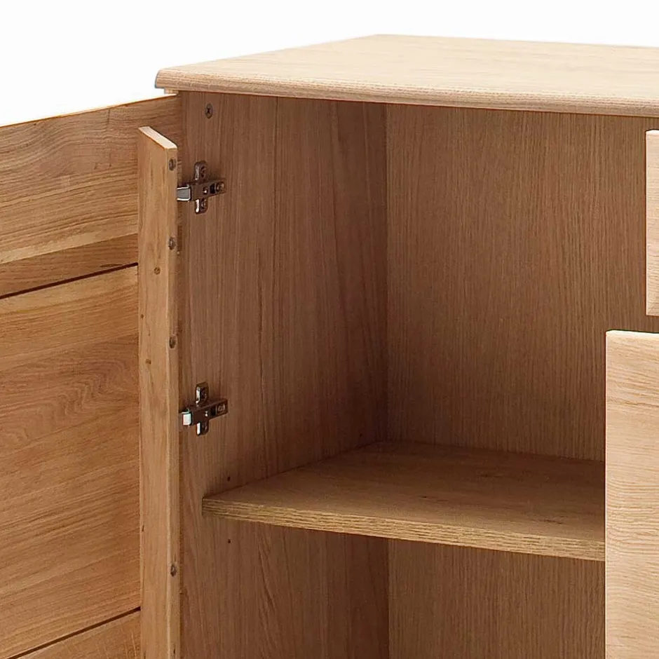 Eiche Bianco Sideboard teilmassiv Pontros 2-türig^Wohnen Best