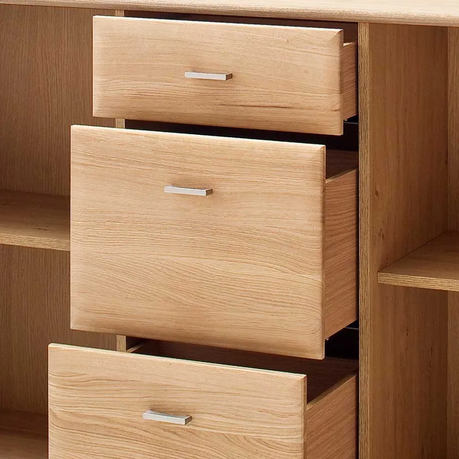 Eiche Bianco Sideboard teilmassiv Pontros 2-türig^Wohnen Best