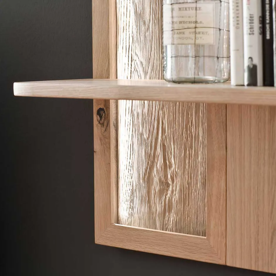 Wohnen Eiche Bianco Wohnwand Set 320cm - Crokas (dreiteilig)