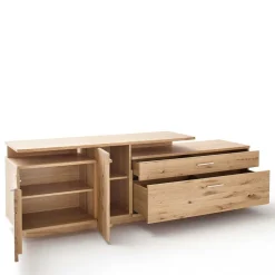 Wohnen Eiche Bianco Wohnwand Set 320cm - Crokas (dreiteilig)