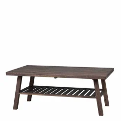 Wohnen Eiche Couchtisch dunkel lackiert und gebürstet - Vedraza