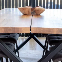 Wohnen Eiche Esstisch & 6 Polsterstühle - Tricky (siebenteilig)