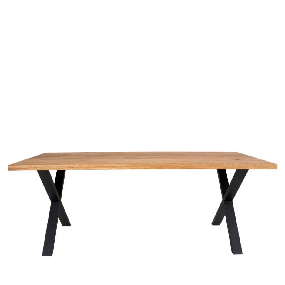 Wohnen Eiche Esstisch & 6 Polsterstühle - Tricky (siebenteilig)