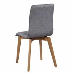 Eiche Esstisch & Stühle Grau - Number (siebenteilig)^Wohnen Outlet