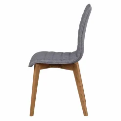 Eiche Esstisch & Stühle Grau - Number (siebenteilig)^Wohnen Outlet