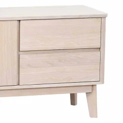 Eiche Massivholz TV Schrank in White Wash - Navassa^Wohnen Clearance