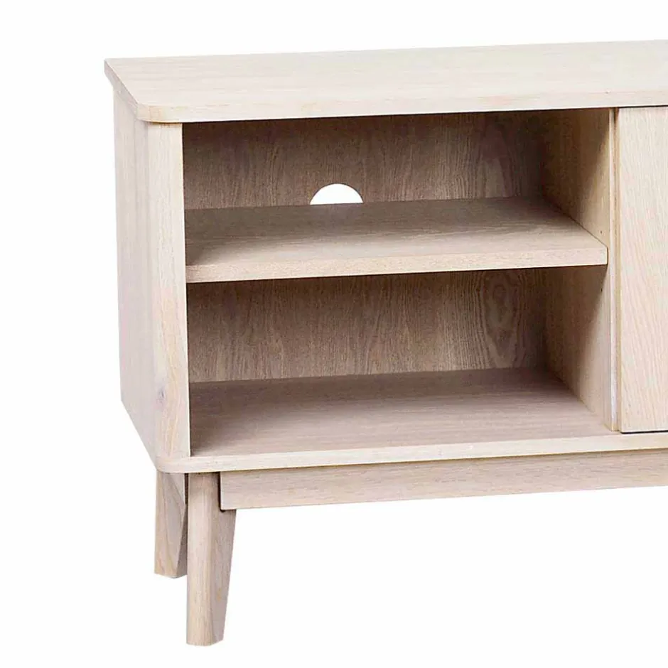Eiche Massivholz TV Schrank in White Wash - Navassa^Wohnen Clearance
