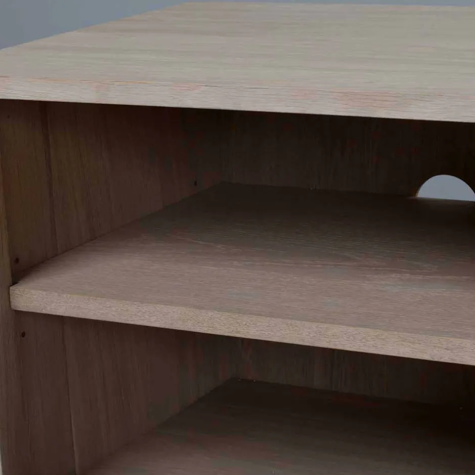 Eiche Massivholz TV Schrank in White Wash - Navassa^Wohnen Clearance