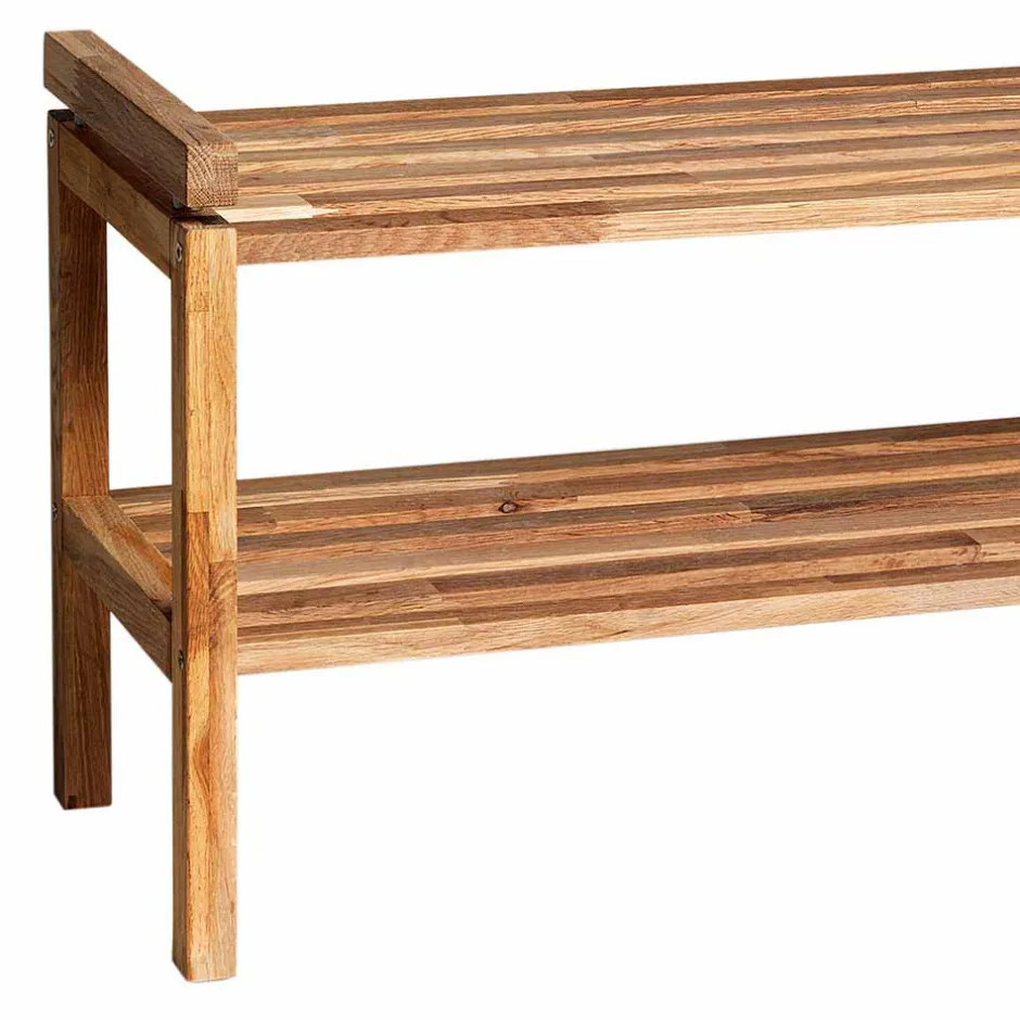 Eiche Schuhregal mit geölter Oberfläche - Helvana^Wohnen Outlet