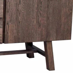 Wohnen Eiche Sideboard in dunkel lackiert und gebürstet - Vedraza