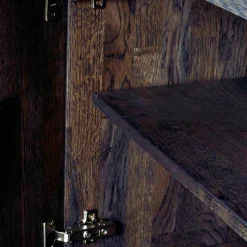 Wohnen Eiche Sideboard in dunkel lackiert und gebürstet - Vedraza