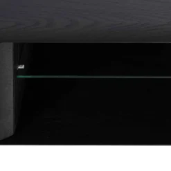 Wohnen Eiche TV Lowboard in Schwarz geölt - Janeira