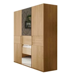 Eichefarbener Kleiderschrank in drei Höhen - Emdsiva I^Wohnen