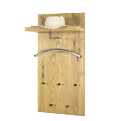 Eichefarbenes Garderobenpaneel Maurita mit Hutablage^Wohnen Clearance