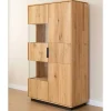 Wohnen Eichenholz Highboard Vitrine modern - Judita