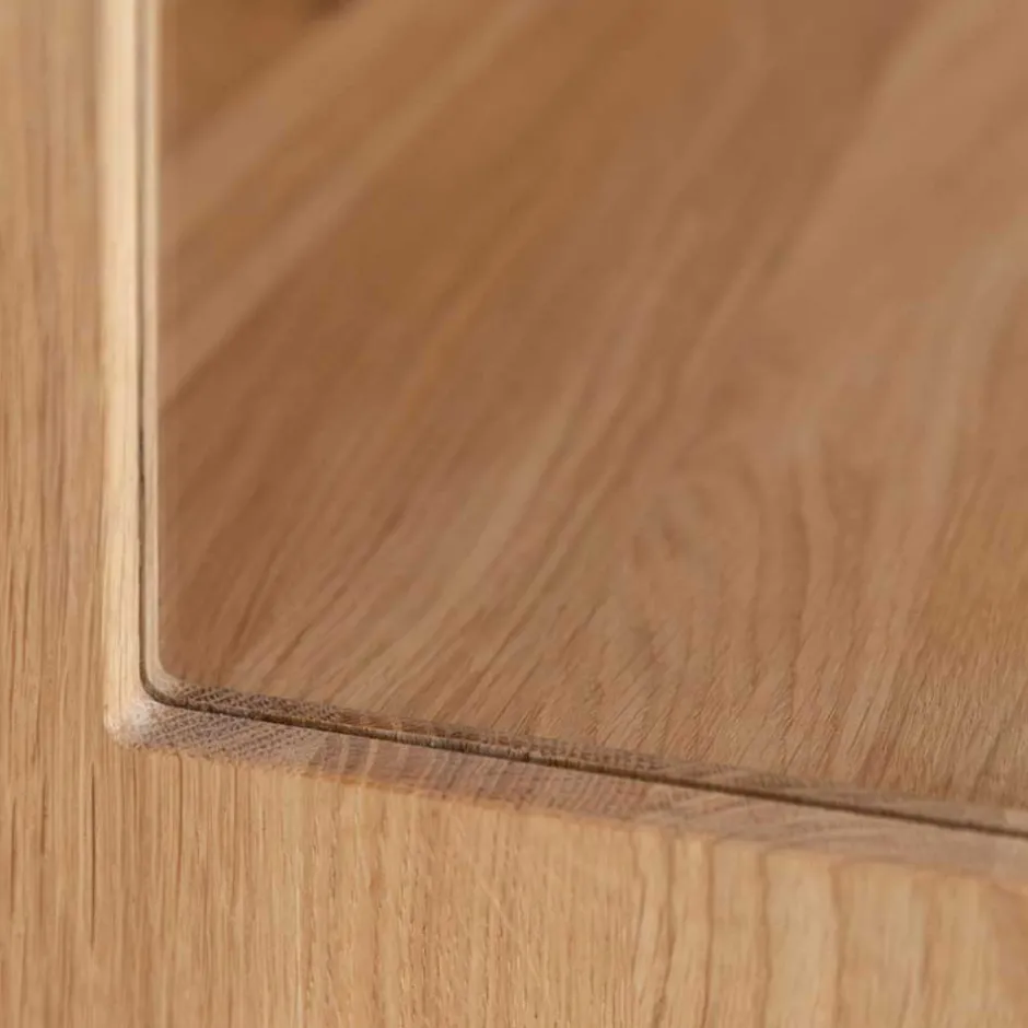 Wohnen Eichenholz Highboard Vitrine modern - Judita